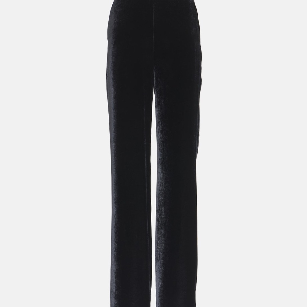 Etro velvet trousers fetauring an elasticized back of waistband